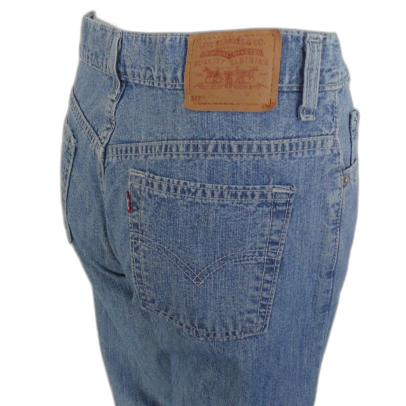 Vintage Denim - LEVI'S 577 Capri Jeans, 10 Mis, Light blue, Zipper fly, Pockets, VINTAGE 2001